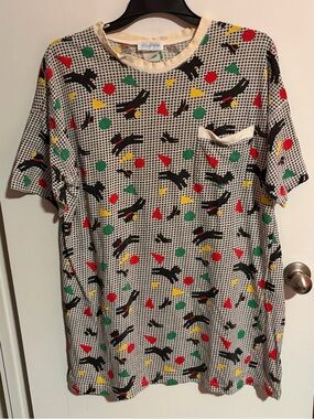 Vintage Lanz of Salzburg Houndstooth Checkerboard Scottie Dog Nightshirt